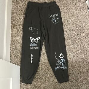 PacSun Black Graphic Joggers